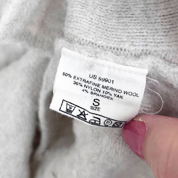 Mansted Cream Merino Wool Turtleneck Sweater Sz S - Picture 3 of 5